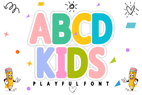 ABCD Kids: A Playful Display Font for Modern Creators