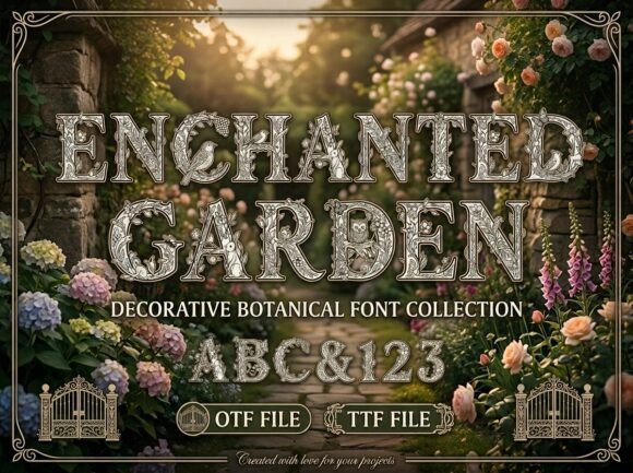 Enchanted Garden Monogram: Nature-Inspired Elegance