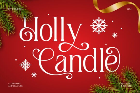 Holly Candle: A Festive Serif for Elegant Holiday Design