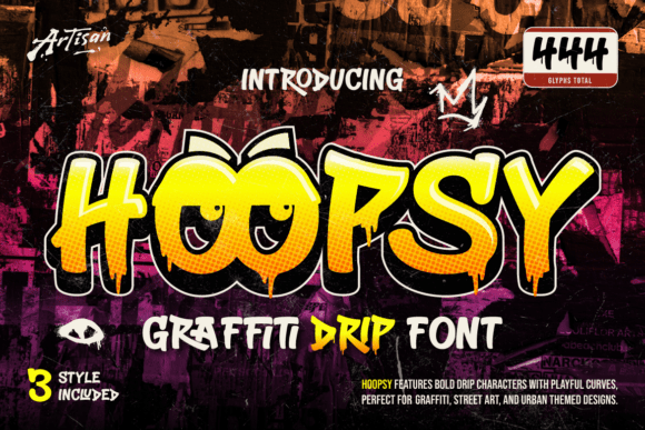 Hoopsy: The Graffiti Drip Font for Urban Edge