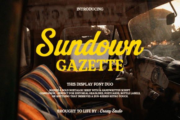 Sundown Gazette Duo: A Font Pairing with Golden-Hour Soul